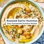 Roasted Garlic Hummus pin image 2.
