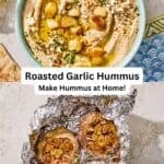 Roasted Garlic Hummus pin image 3.