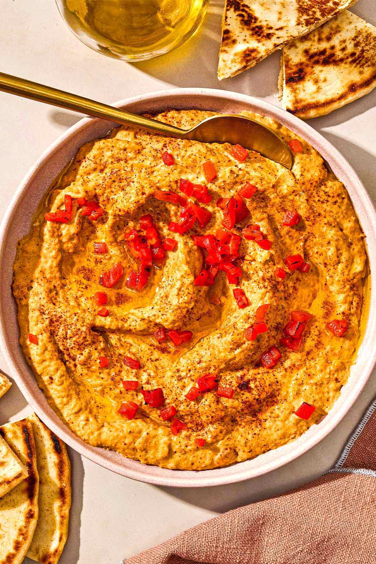 Roasted Red Pepper Hummus Recipe