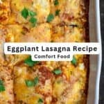 Eggplant lasagna pin image 2.