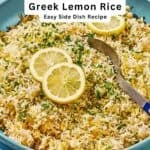 Greek Lemon Rice pin image 2.