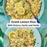 Greek Lemon Rice pin image 3.