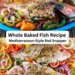 Baked Red Snapper Recipe pin image 3.