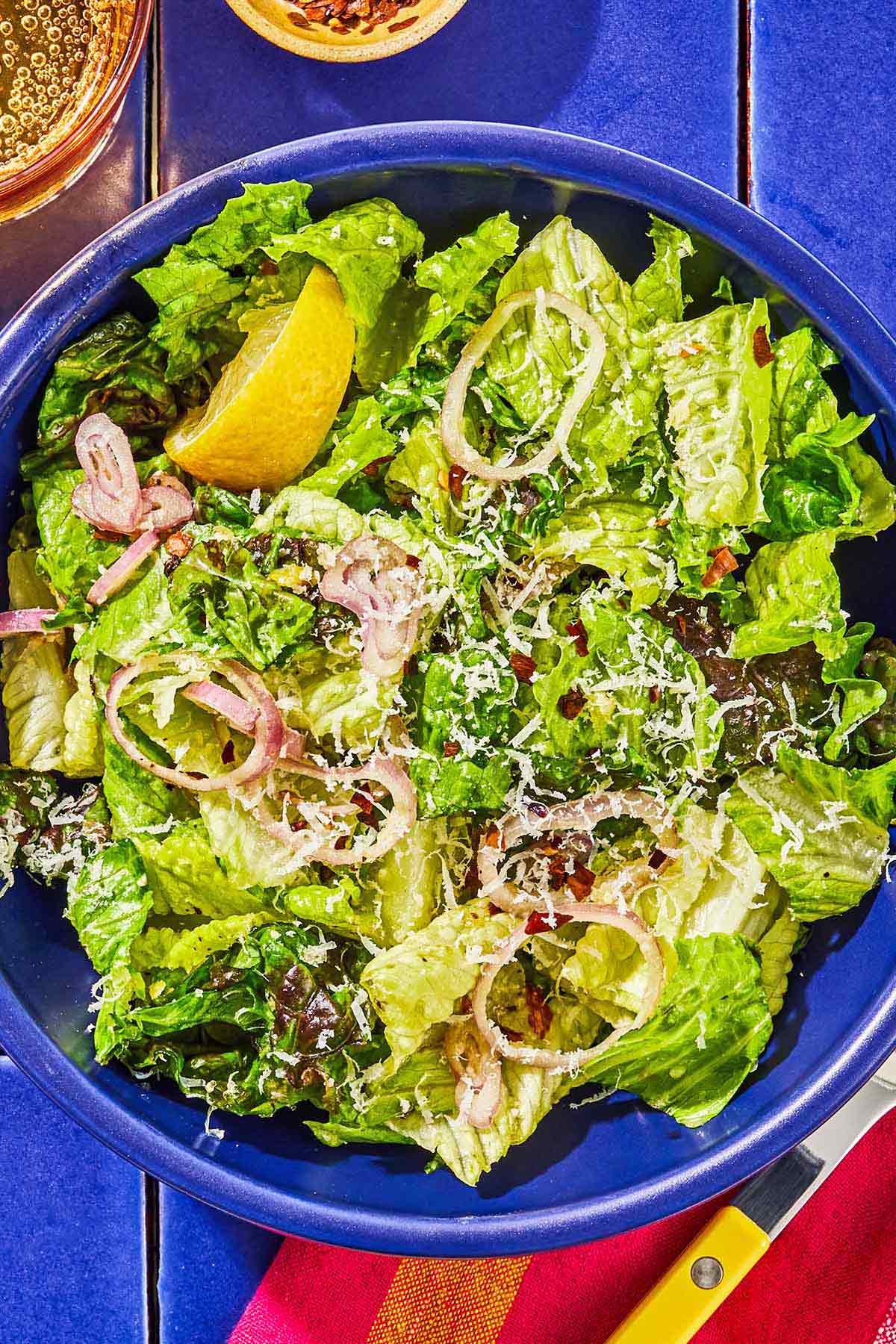 italian green salad with parmesan & lemon dressing Lemon Parmesan Salad