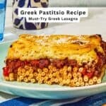 Pastitsio Recipe pin image 2.