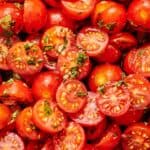 Close-up of cherry tomatoes.