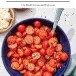 Marinated tomatoes pin image 1.