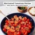 Marinated tomatoes pin image 2.