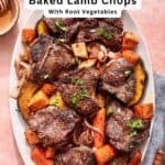 Baked Lamb Chop recipes pin image 2.
