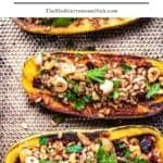 Stuffed delicata squash pin image 1.