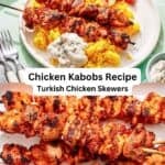 Turkish chicken skewers pin image 3.