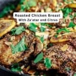 Za'atar Roasted Chicken Breast pin image 2.