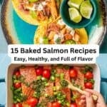 Baked Salmon Recipes pin image 1.