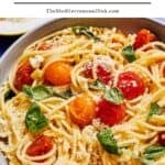 Cherry tomato pasta pin image 1.