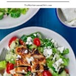 Greek chicken salad pin image 1.
