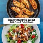 Greek chicken salad pin image 3.