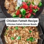 Lebanese chicken fatteh pin image 3.