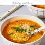 Pastina soup pin image 1.