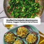 Stuffed portobello mushrooms pin image 3.