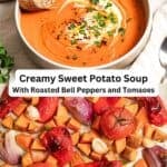 Sweet potato soup pin image 1.