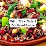Wild rice salad pin image 2.