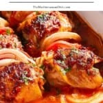 Baked chicken thighs pin image 1.