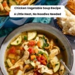 Chicken vegetable soup pin image 2.