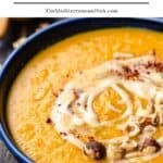 Butternut squash soup pin image 1.