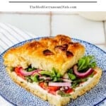 Focaccia sandwich pin image 1.