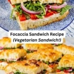 Focaccia sandwich pin image 3.