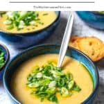 Healthy potato soup pin image 1.