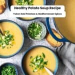 Healthy potato soup pin image 2.