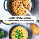Healthy potato soup pin image 3.