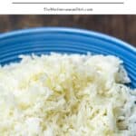 Basmati rice recipe pin image 1.