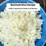 Basmati rice recipe pin image 2.