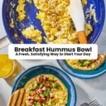 Breakfast hummus bowl pin image 3.