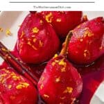 Poached pears pin image 2.