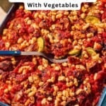 Sheet pan chicken and vegetables pin image 2.