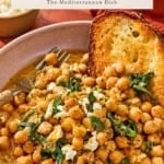 Lemony chickpeas with feta pin image 2.