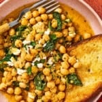 Lemony chickpeas with feta pin image 3.