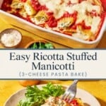 Stuffed manicotti recipe pin image 3.