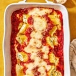 Manicotti recipe pin image 2.